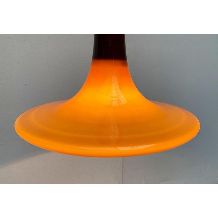 Lampada a sospensione a tulipano in vetro di Peill & Putzler, 1960 in vendita 1