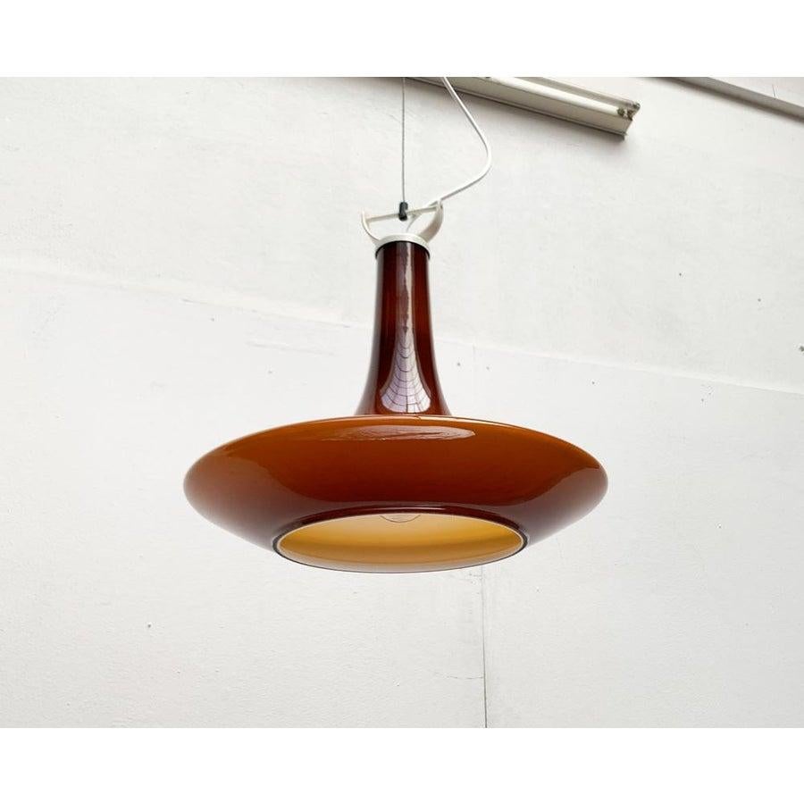 Lampada a sospensione a tulipano in vetro di Peill & Putzler, 1960 in vendita 2