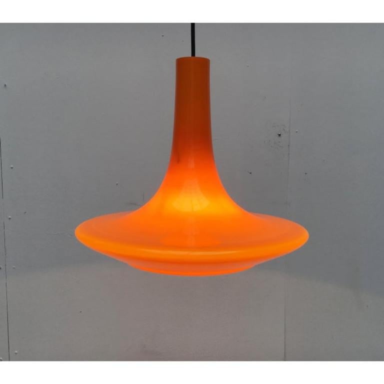 Lampada a sospensione a tulipano in vetro di Peill & Putzler, 1960 in vendita 2