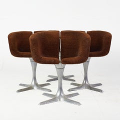 Chaises pivotantes Tulip mi-siècle à assise fendue, lot de 4