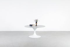 Mid-Century Tulip Style Round Marble Coffee Table