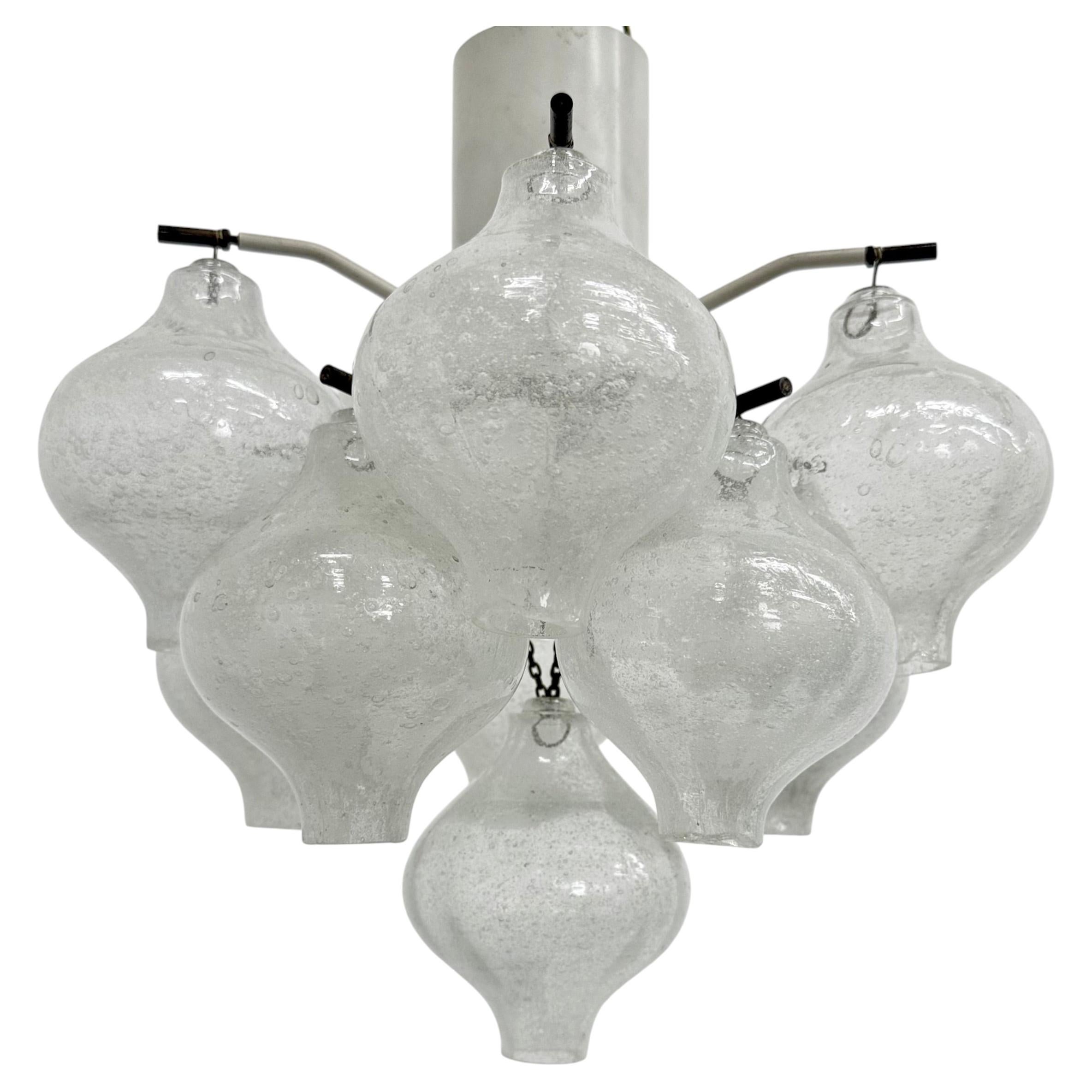 Mid-century Tulipan Glass Flushmount by Kalmar, Austria , 1960s For Sale