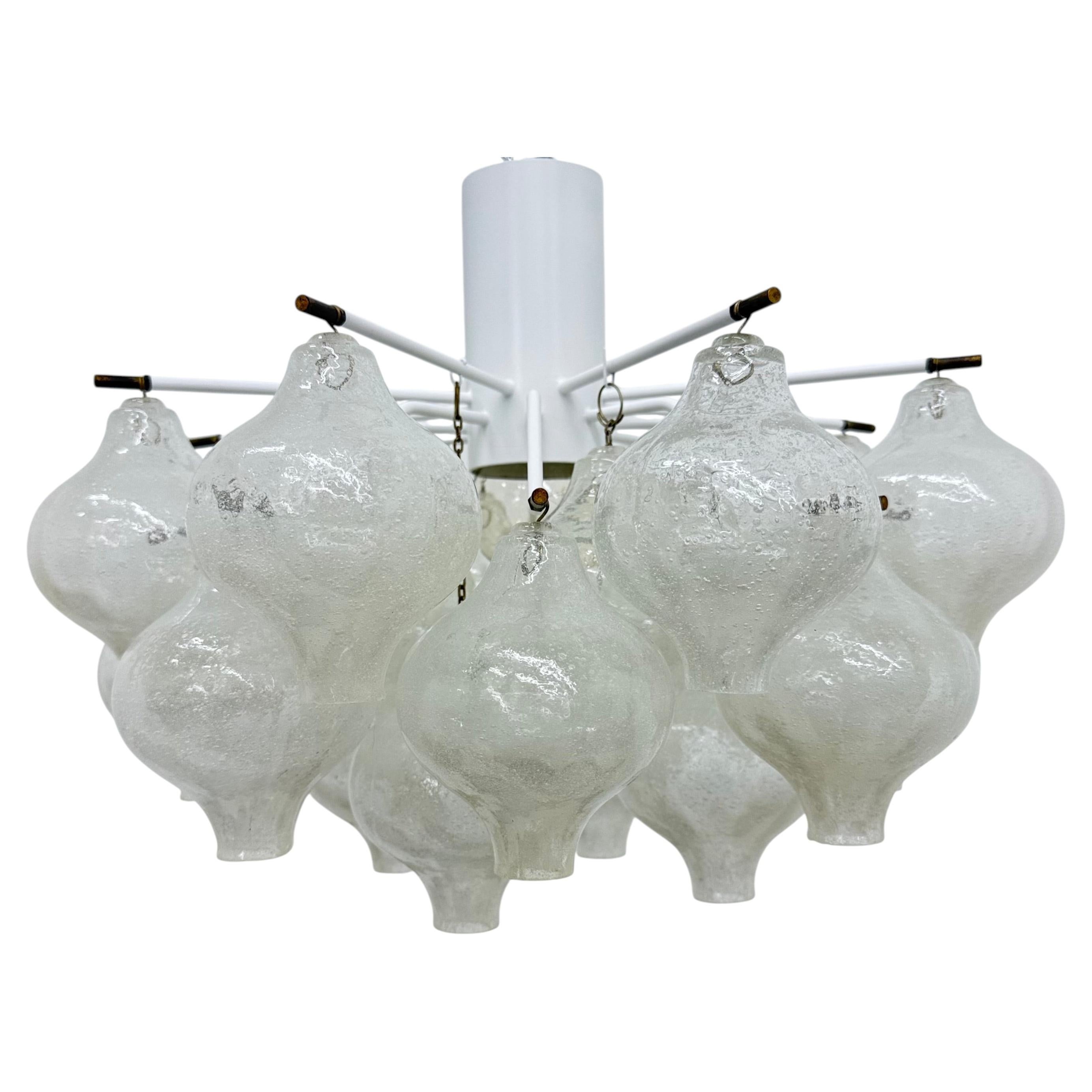 Mid-century Tulipan Glass Flushmount by Kalmar, Austria , 1960s For Sale