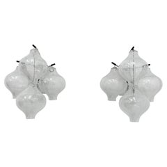 Mid-century Tulipan Glass pair of sconce by Kalmar, Austria , 1960s