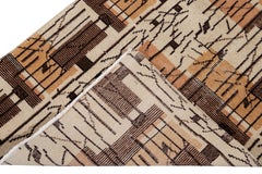 Mid-Century Turkish Handmade Abstract Expressionist Wool Runner
