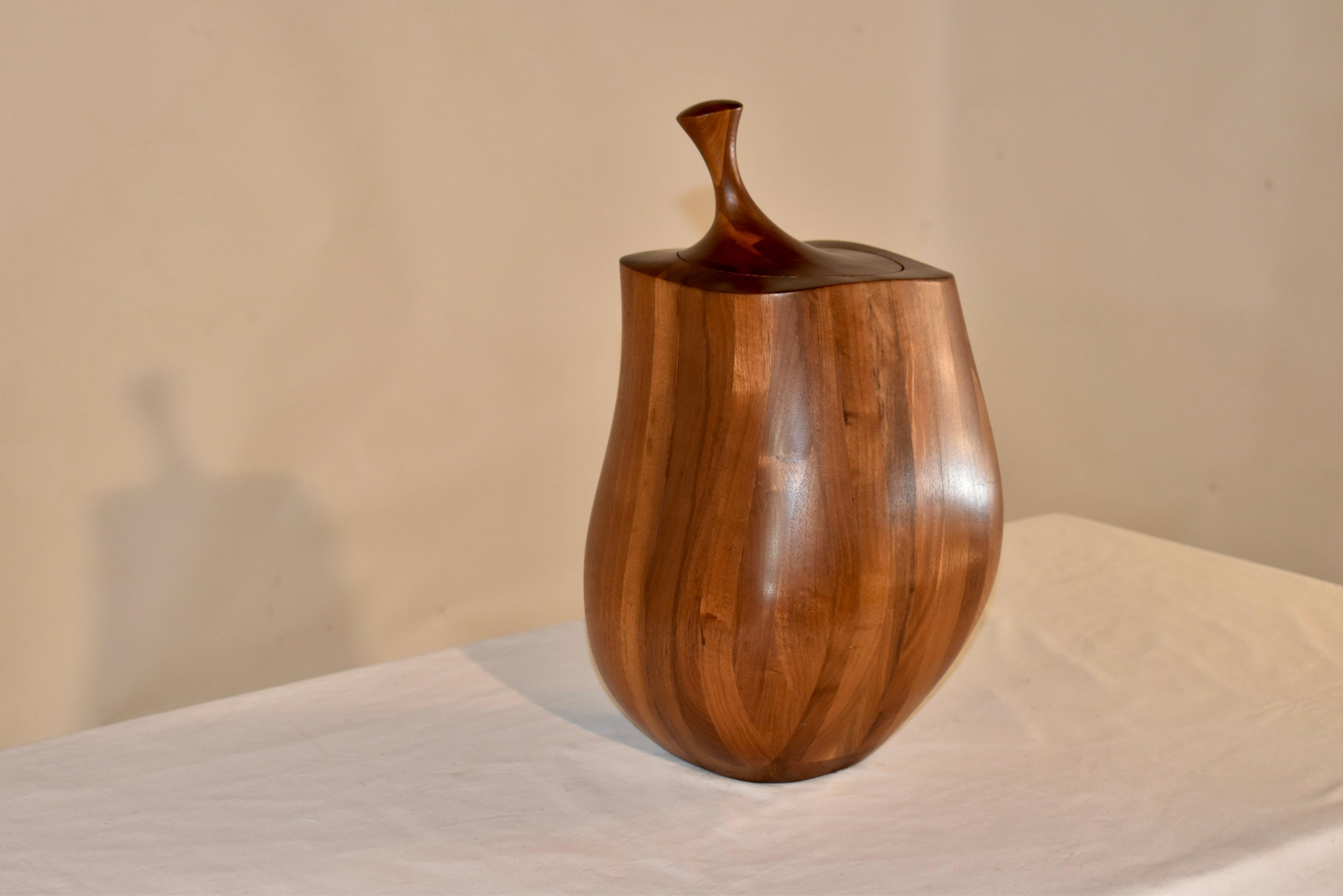 Mid-Century Modern Mid-Century Turned Treen Jar, Circa 1960 For Sale