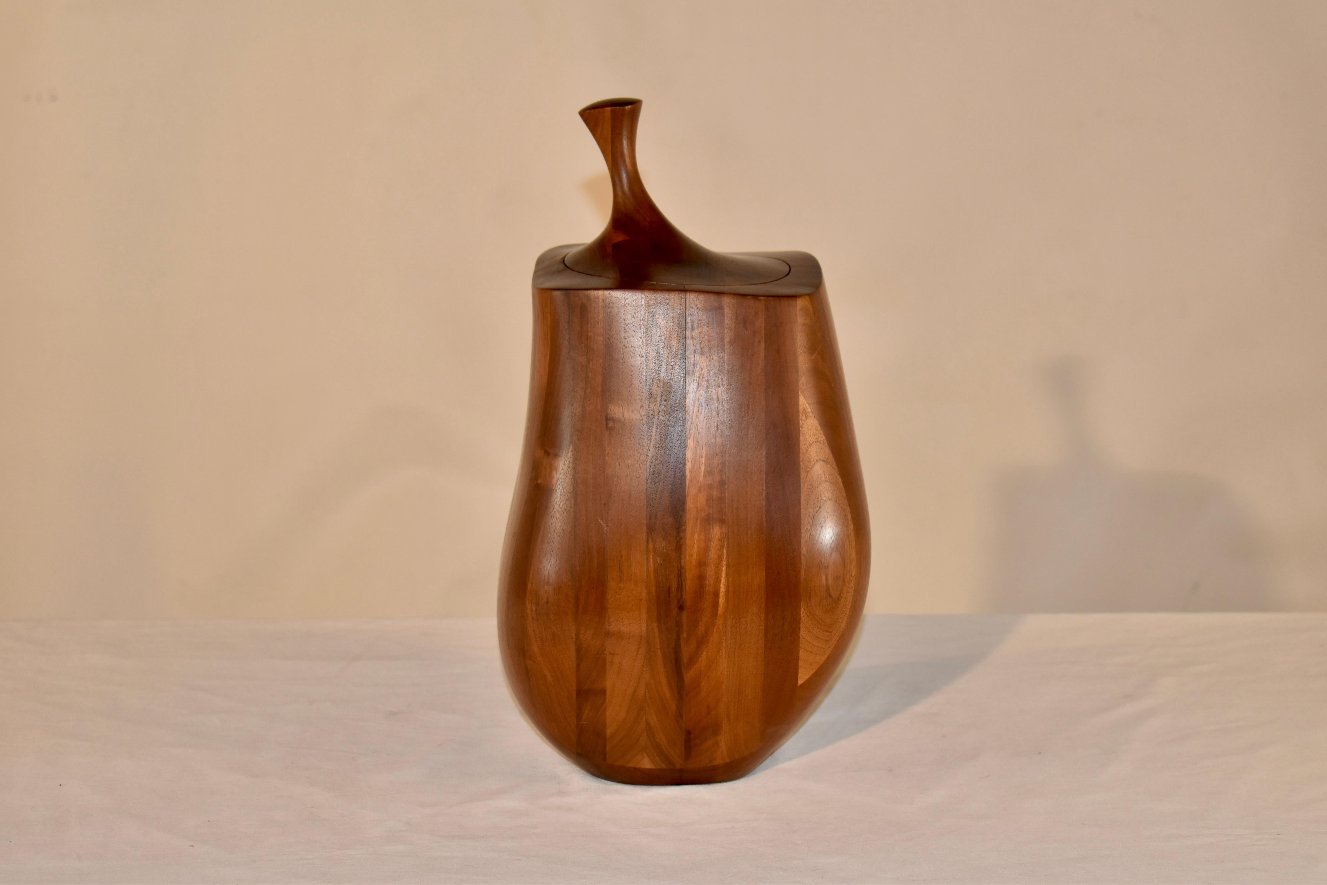 American Mid-Century Turned Treen Jar, Circa 1960 For Sale