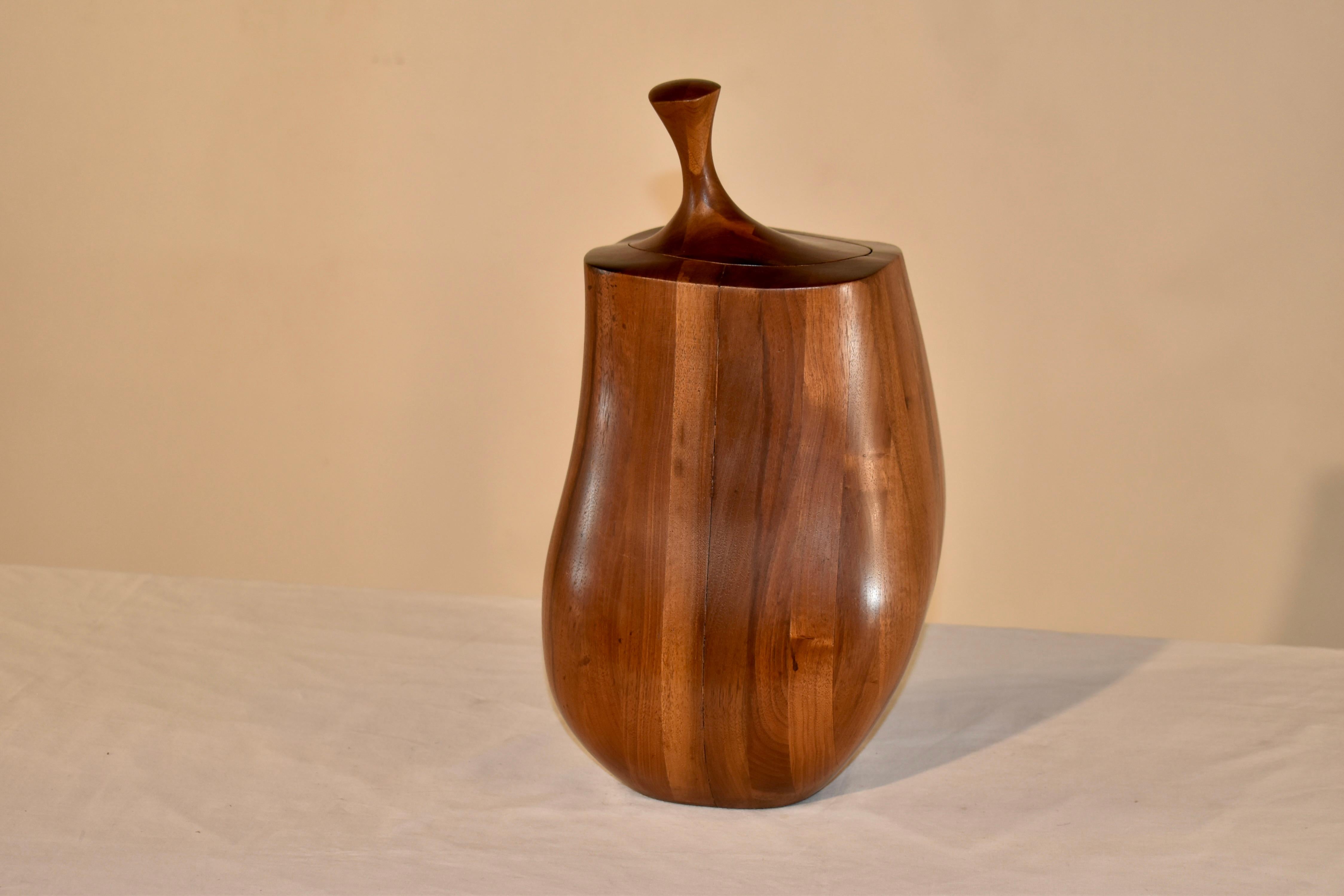 Mid-20th Century Mid-Century Turned Treen Jar, Circa 1960 For Sale