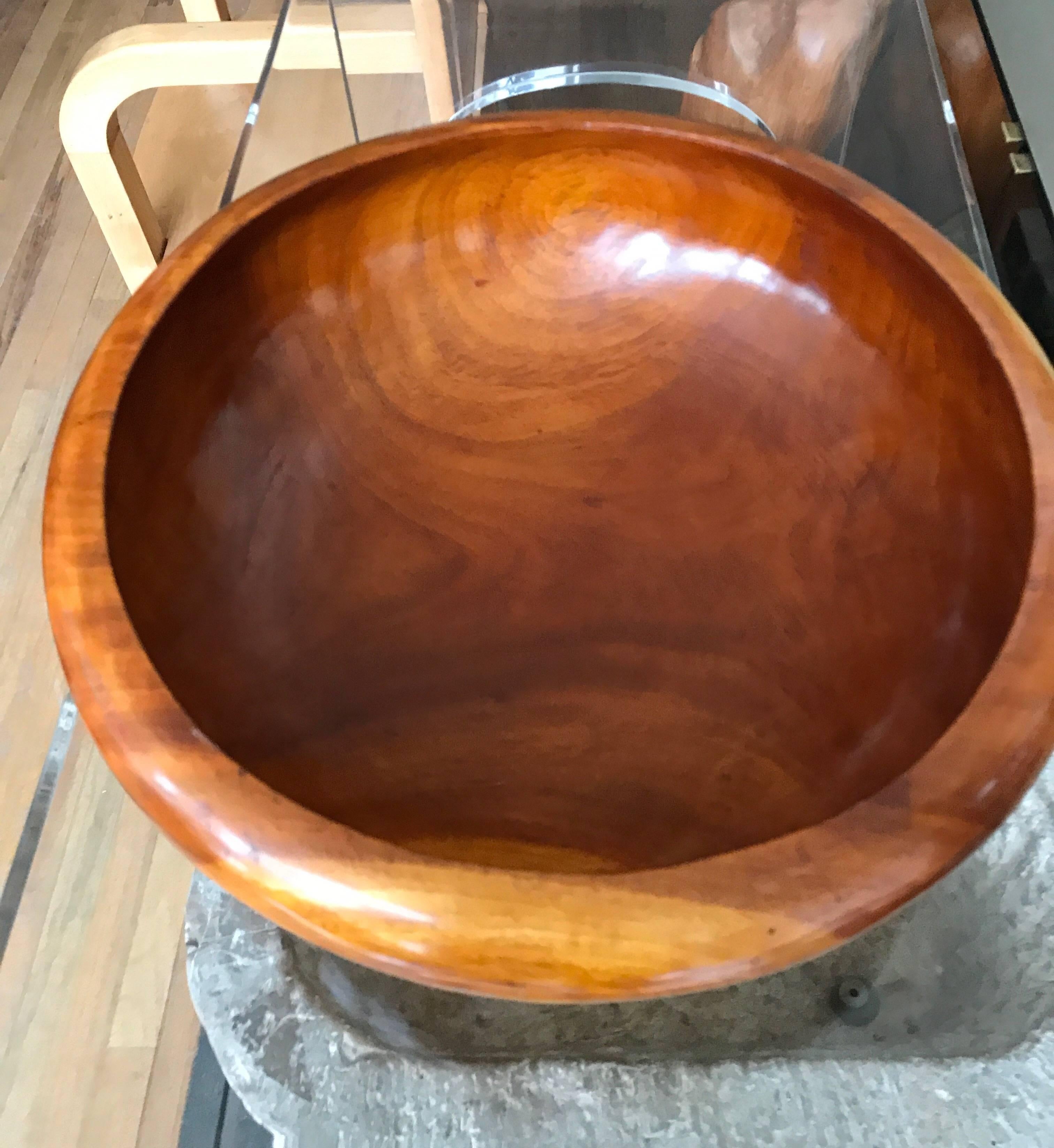 Mid-Century Modern Midcentury Turned Wood Centrepiece Bowl