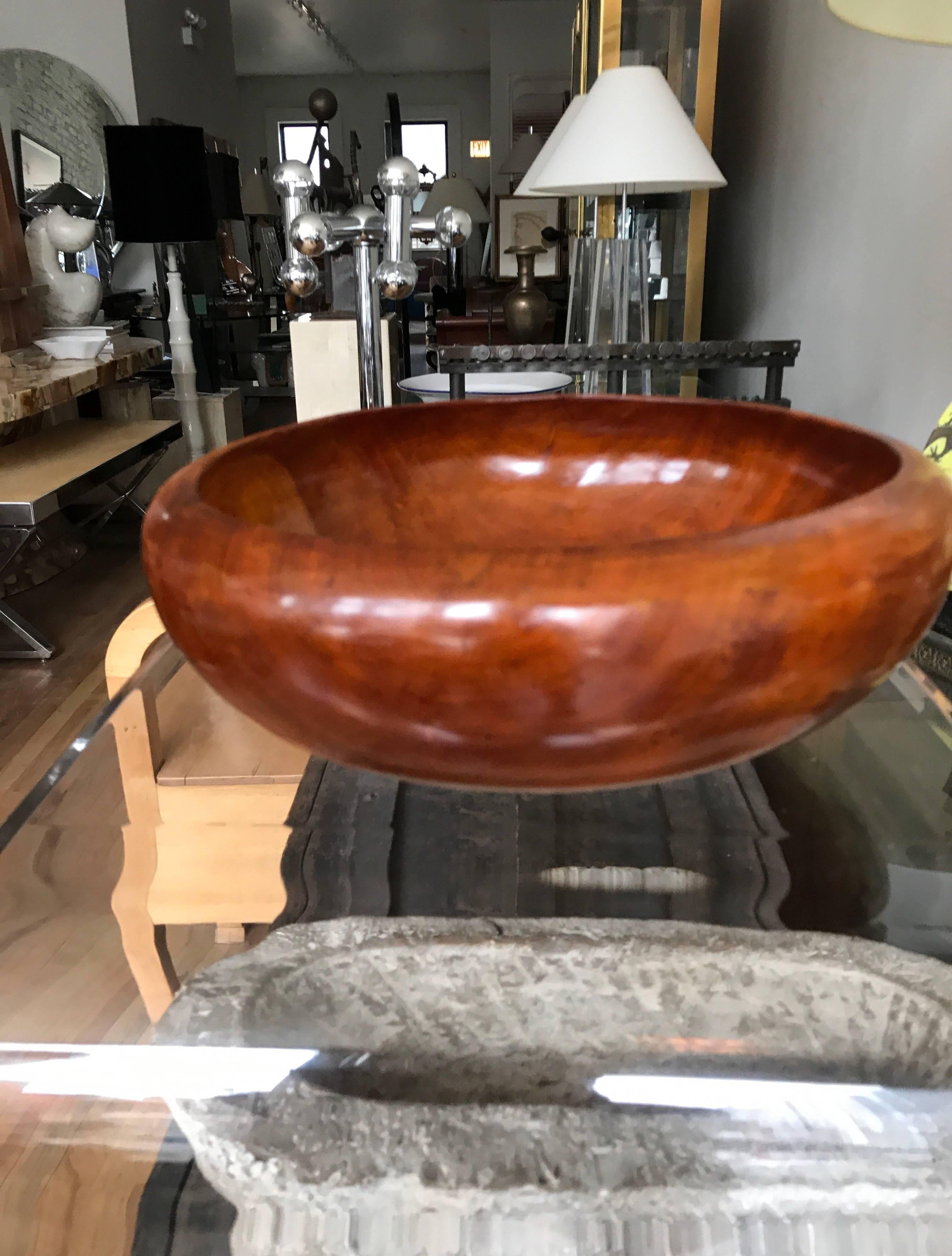 Mid-20th Century Midcentury Turned Wood Centrepiece Bowl