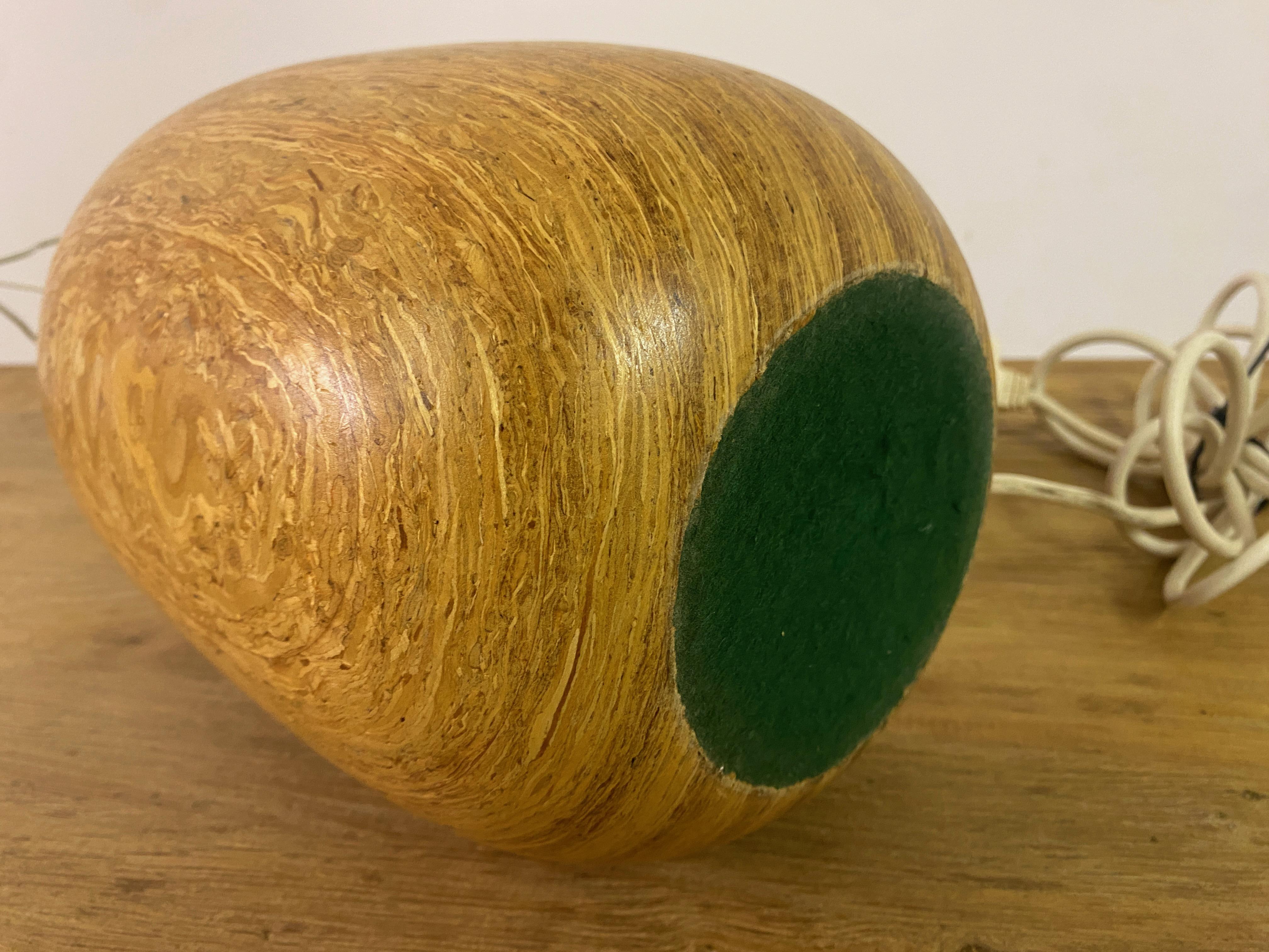 Mid Century Turned Wood Lamp For Sale 5