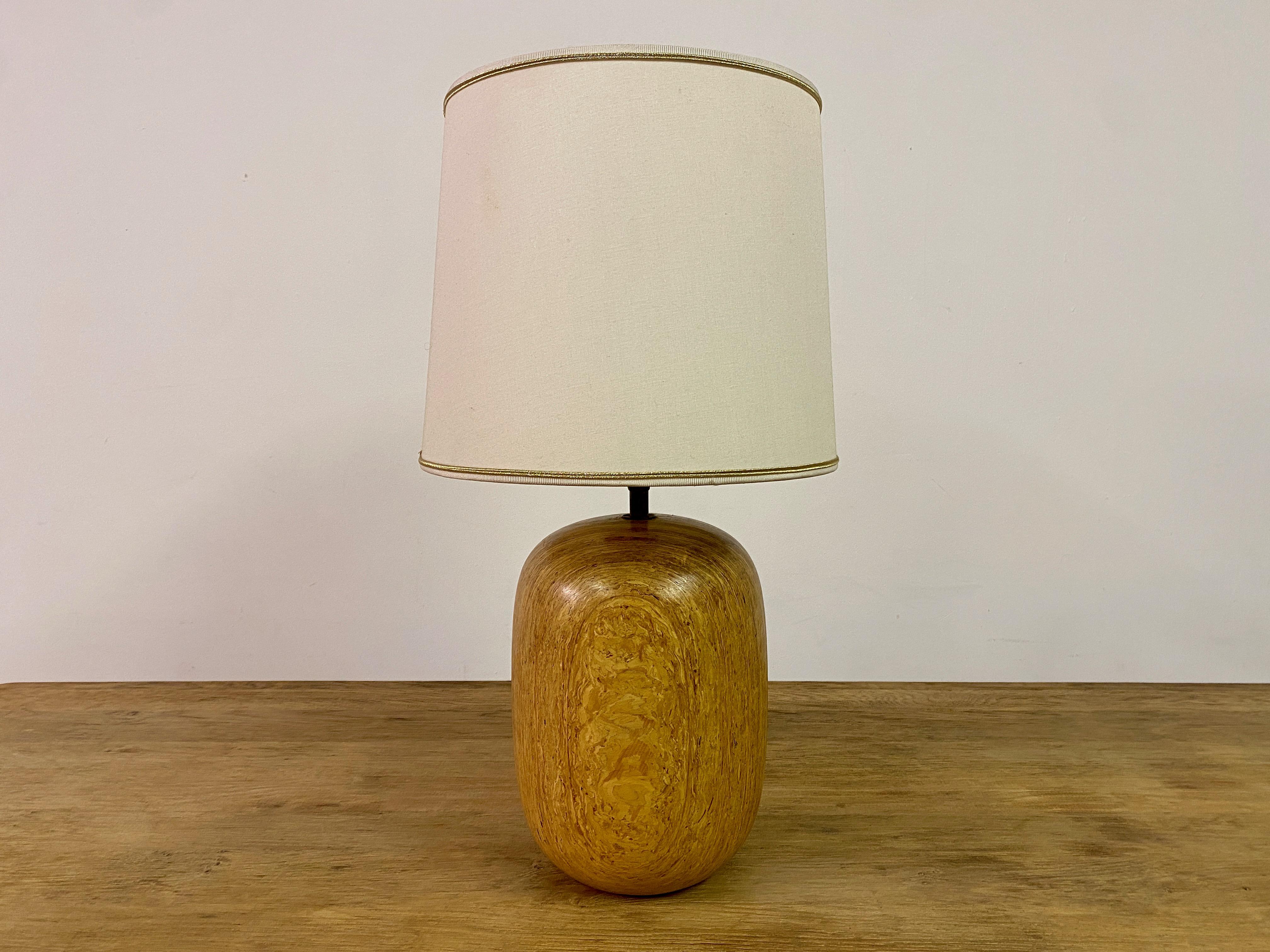 Mid Century Turned Wood Lamp For Sale 3