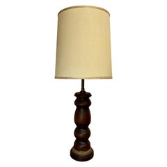 Mid Century Turned Wood Lamp