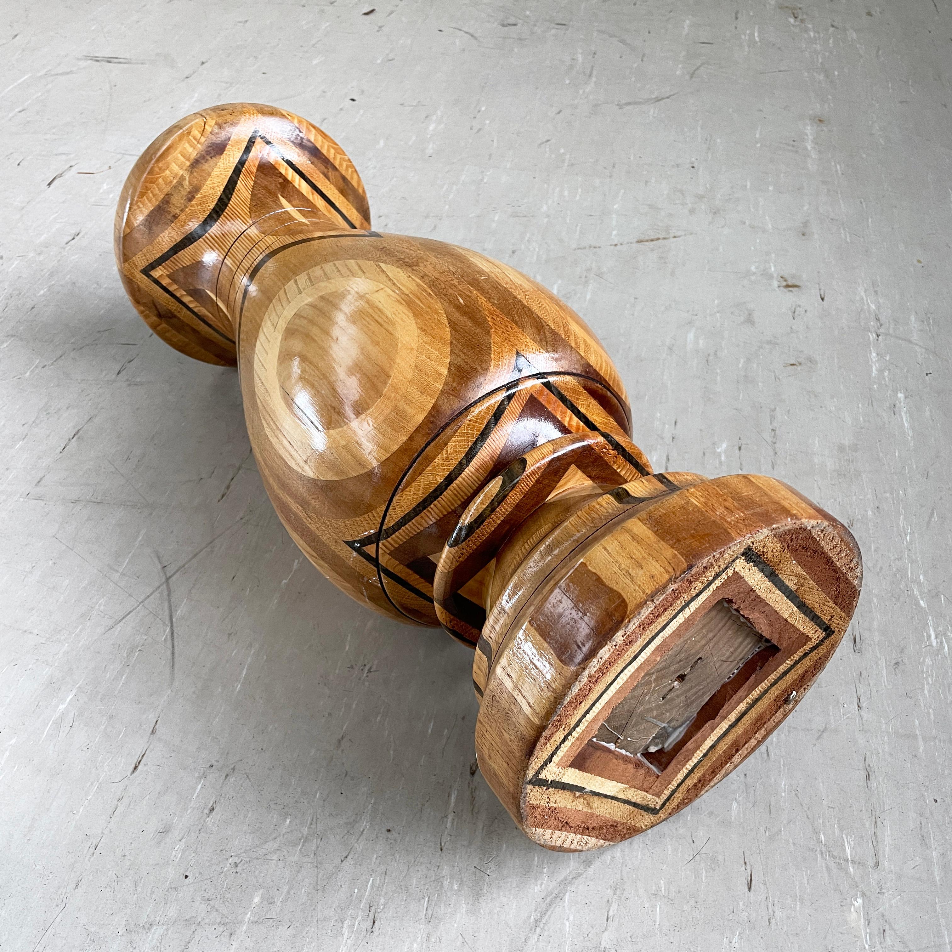 Legno Vaso in legno tornito di metà secolo in vendita