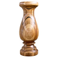 Mid Century turned wood vase