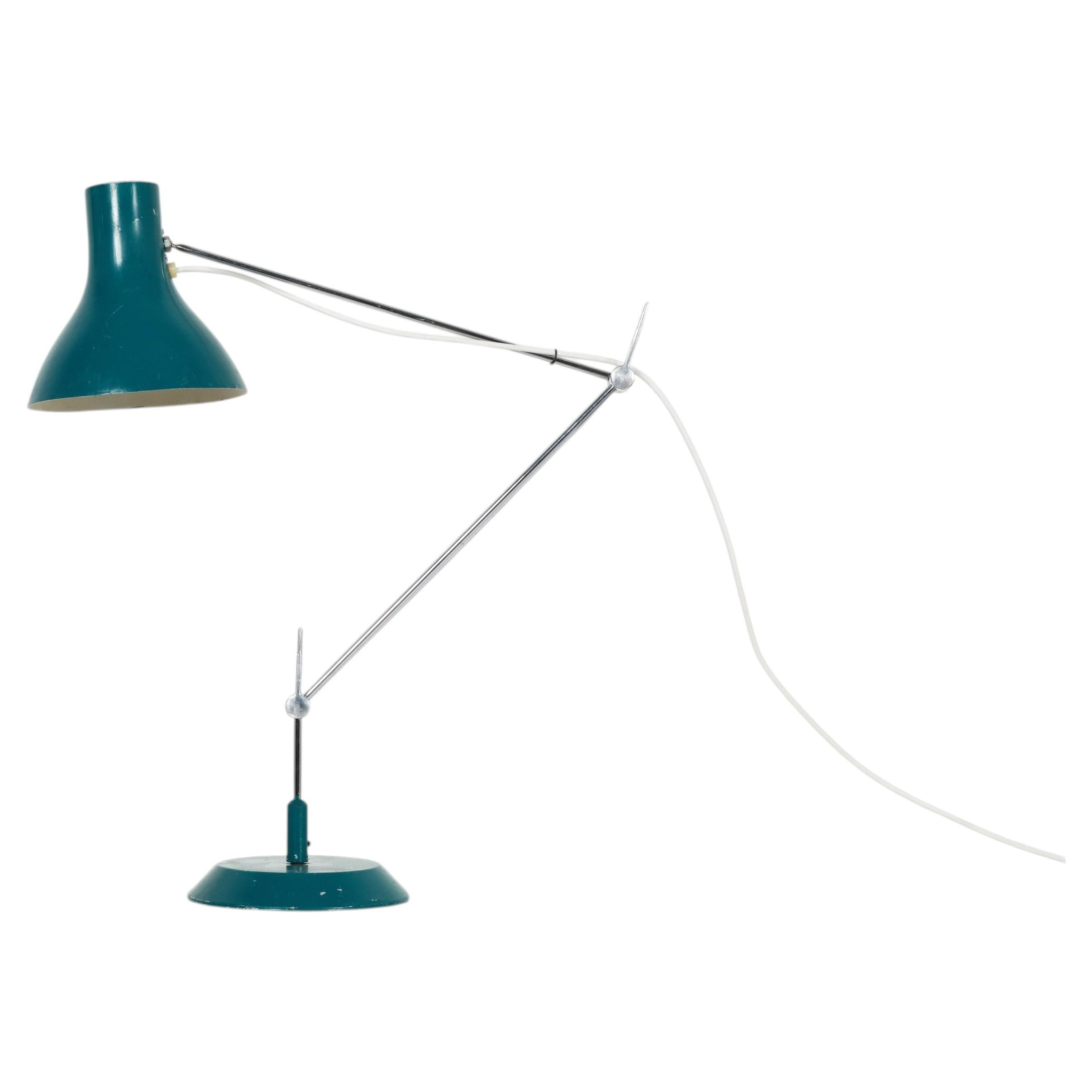 Mid-Century Turquoise Task Lamp by Josef Hurka for Napako For Sale