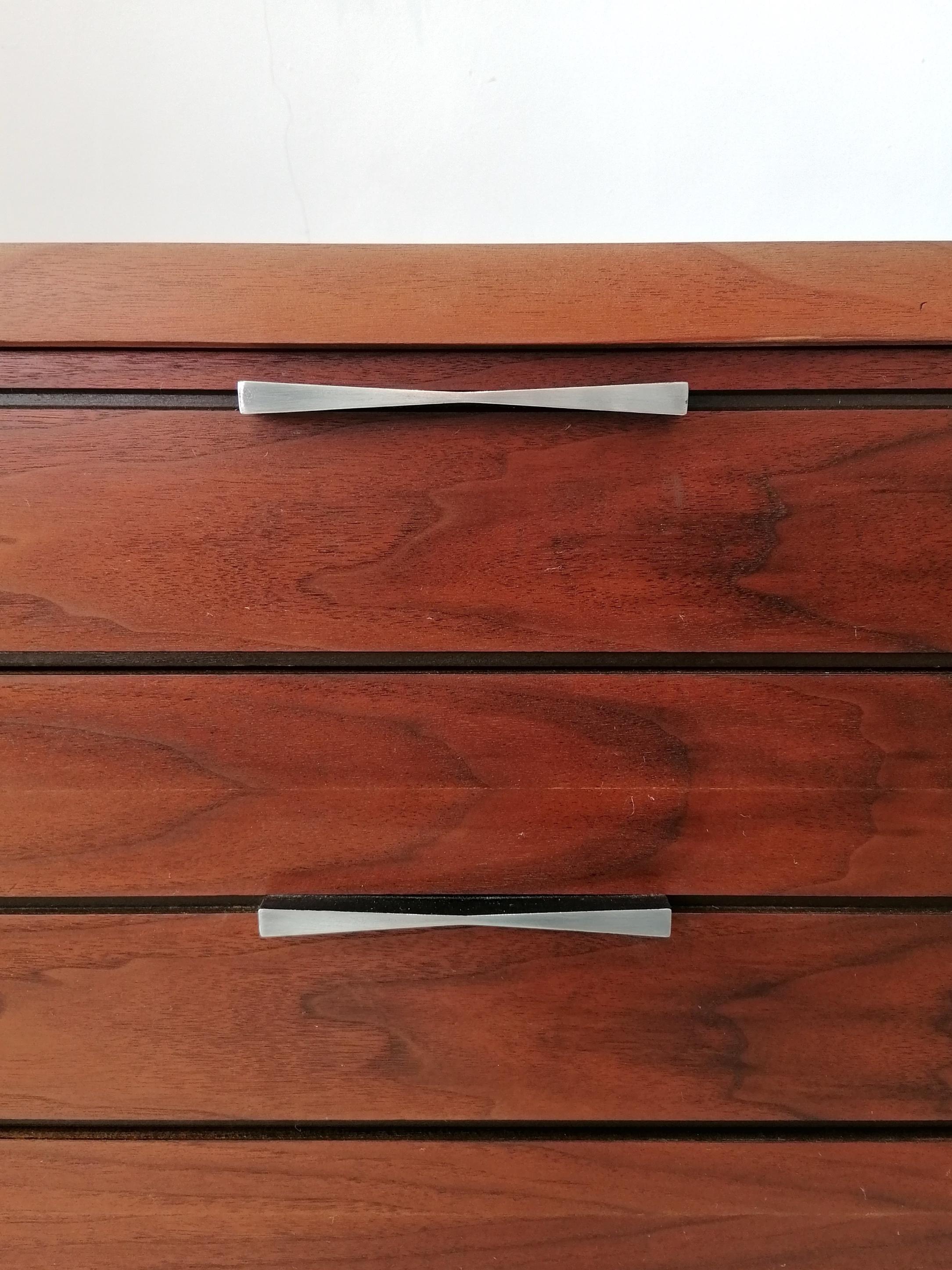 Mid Century 'Tuxedo' walnut dresser / sideboard by Lane Furniture,  USA 1960s 6