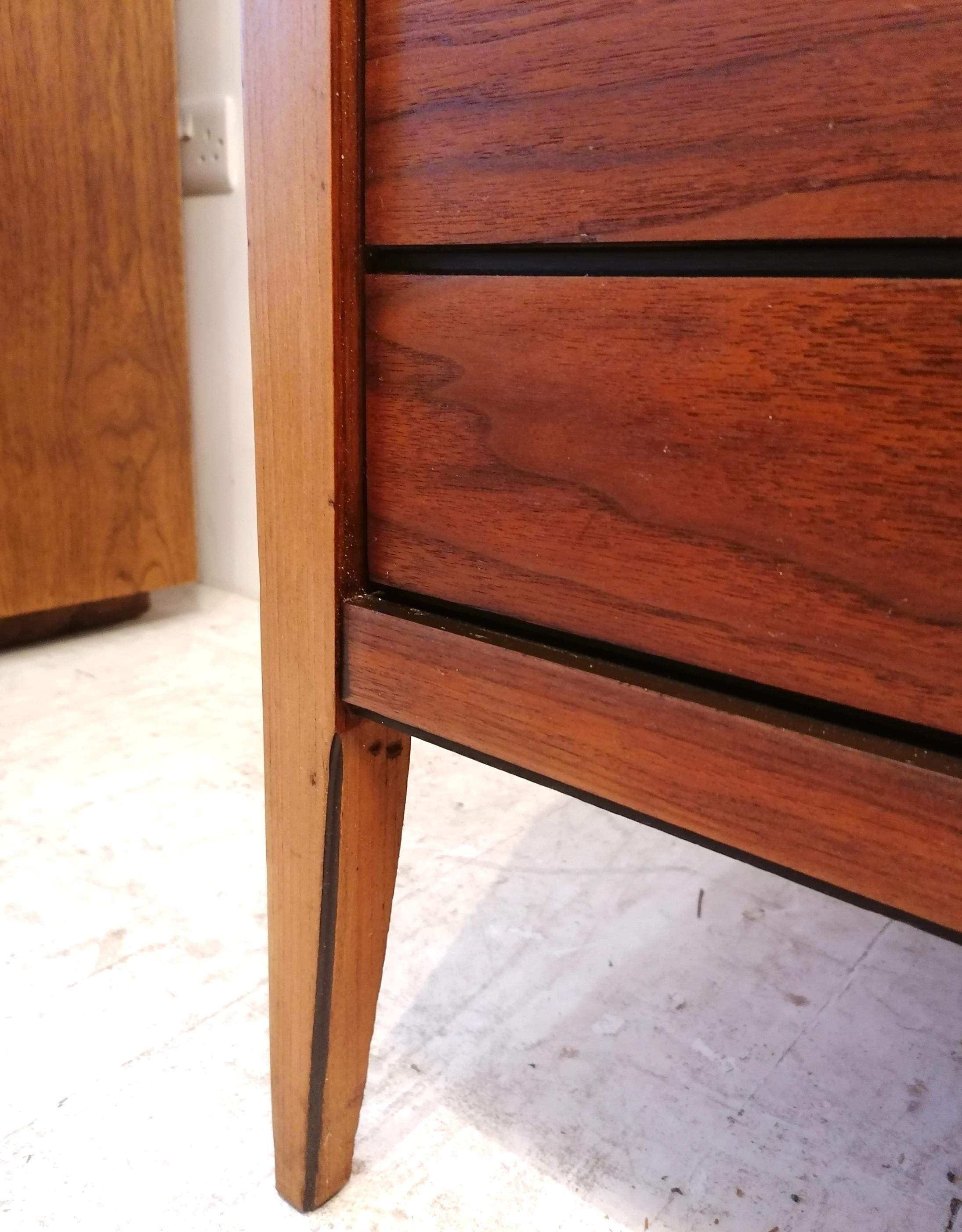 Mid Century 'Tuxedo' walnut dresser / sideboard by Lane Furniture,  USA 1960s 11