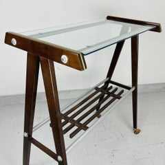 Mid-century TV stand or trolley serving bar Italy 1960s