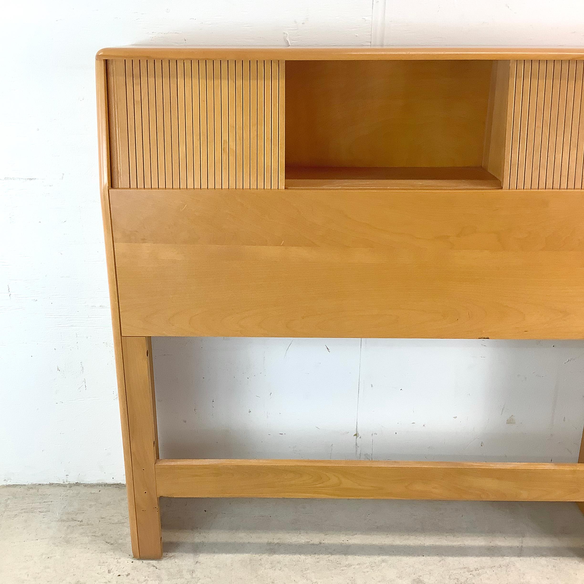 Mid-Century Modern Mid-Century Twin Storage Headboard by Heywood-Wakefield