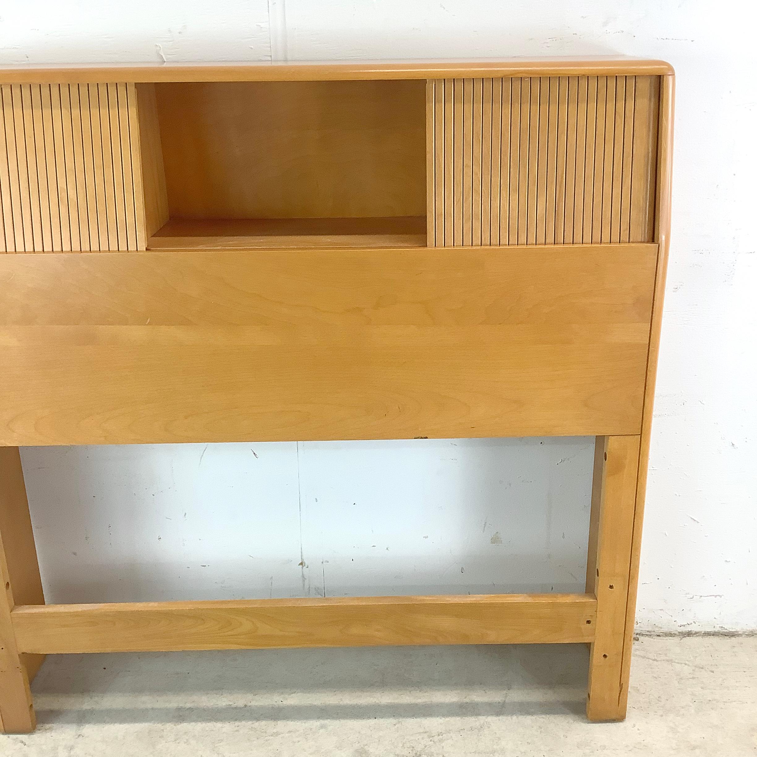 American Mid-Century Twin Storage Headboard by Heywood-Wakefield