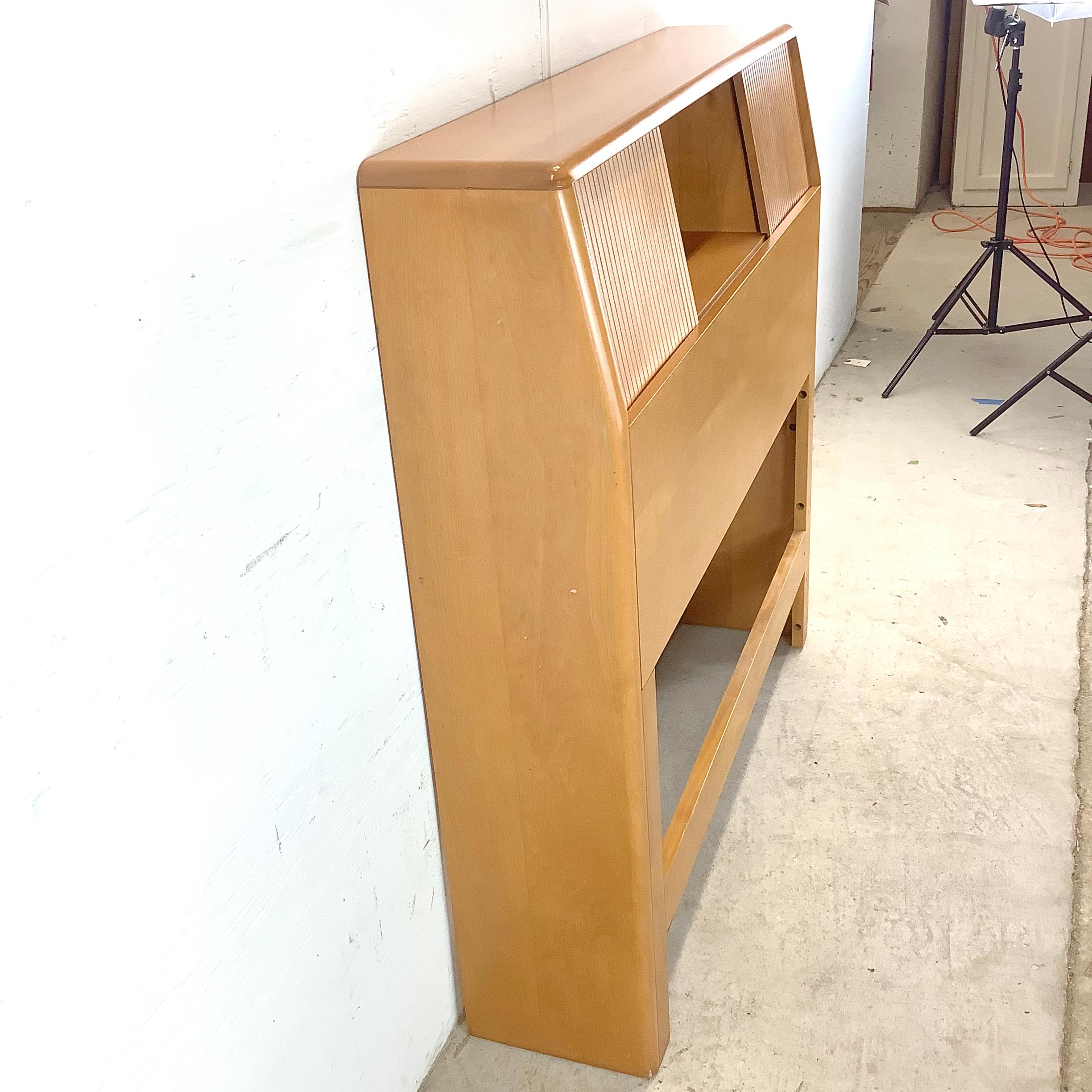20th Century Mid-Century Twin Storage Headboard by Heywood-Wakefield