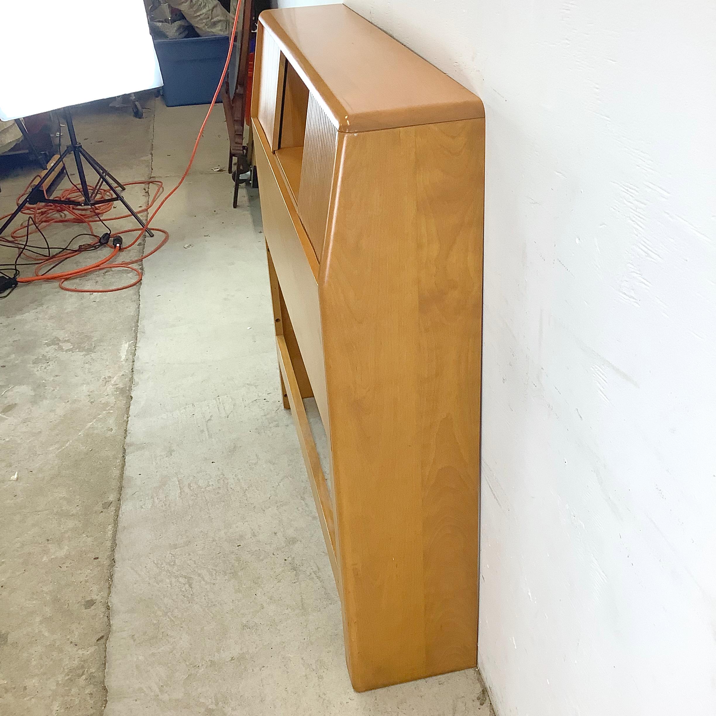 Wood Mid-Century Twin Storage Headboard by Heywood-Wakefield
