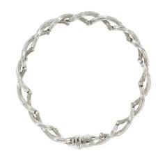Mid-Century twisted diamond and platinum bracelet