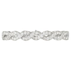Mid-Century twisted diamond and platinum bracelet