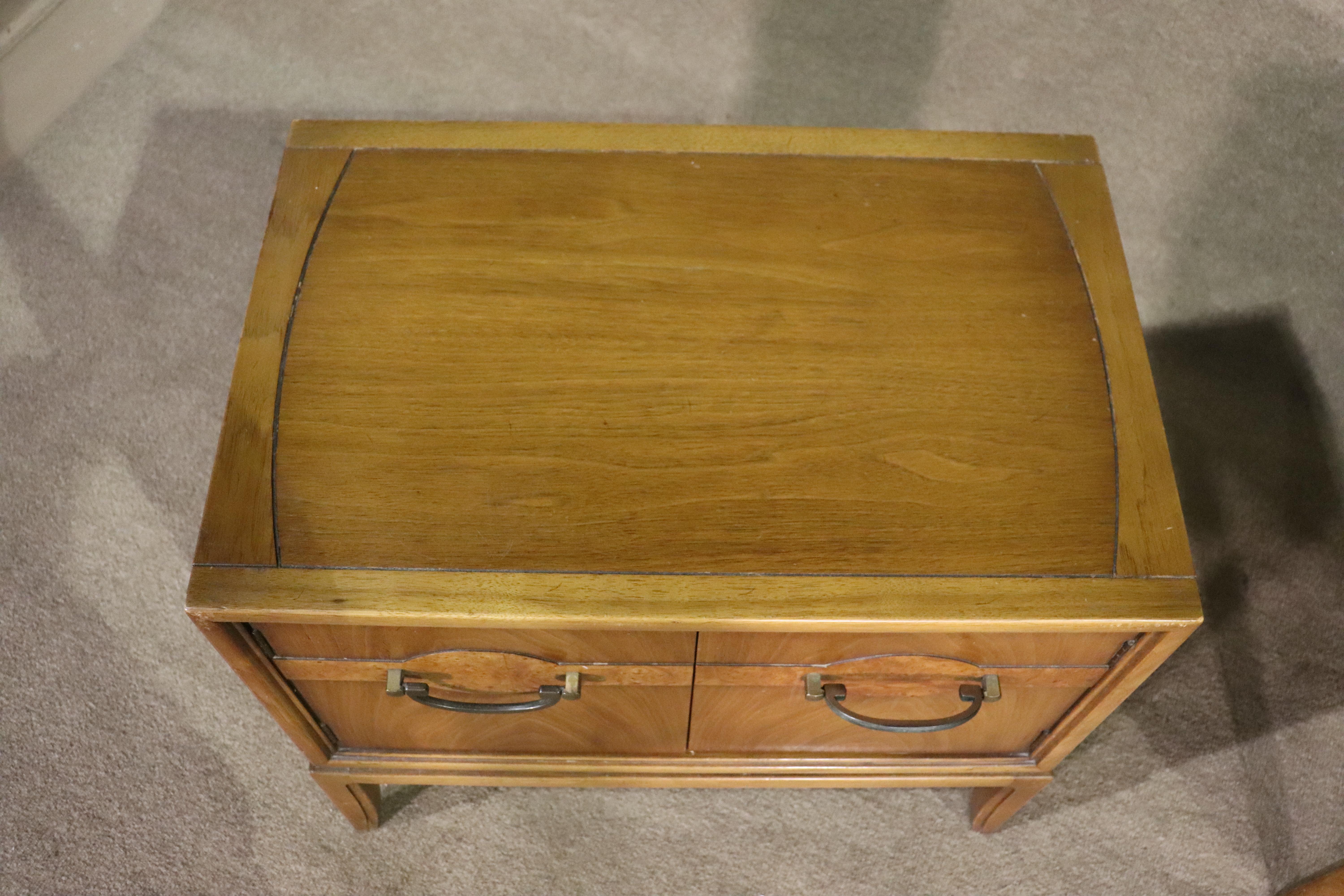 Mid-Century Two Door Nightstands In Good Condition For Sale In Brooklyn, NY