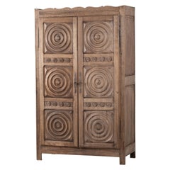 Mid-Century Two Doors Wardrobe in Style of Charles Dudouyt