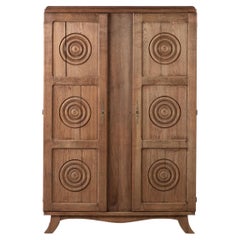 Mid-Century Two Doors Wardrobe in Style of Charles Dudouyt