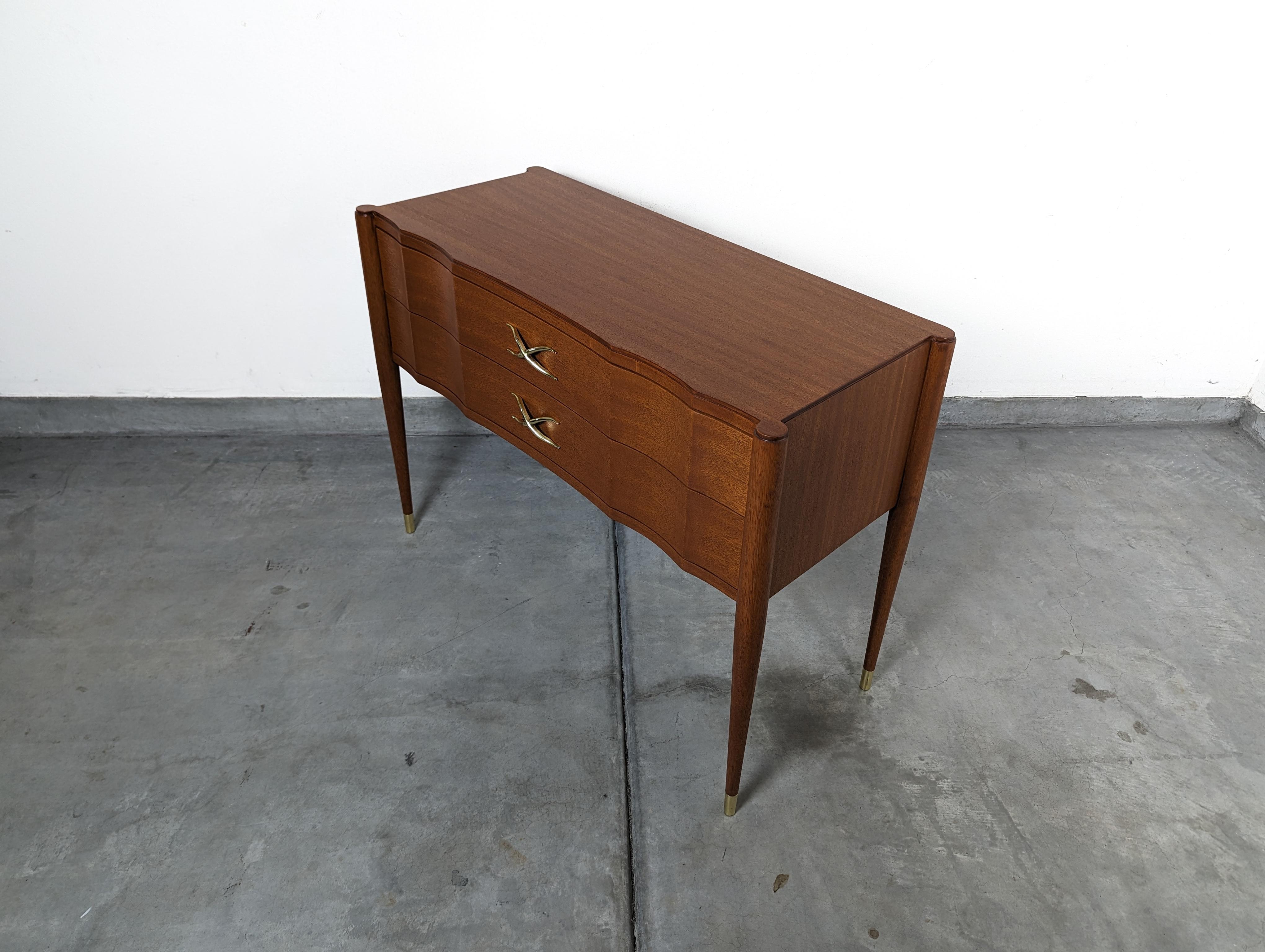 Mid-20th Century Mid Century Two-Drawer Mahogany Commode Console By Paul Frankl, c1940s For Sale