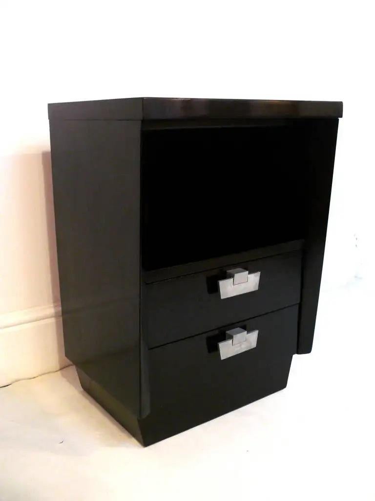 Mid-Century Modern Midcentury Two-Drawer Nightstand For Sale