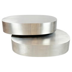 Mid-Century Two Parts Modulable Coffee Table by Gabriella Crespi, Italy 1970s