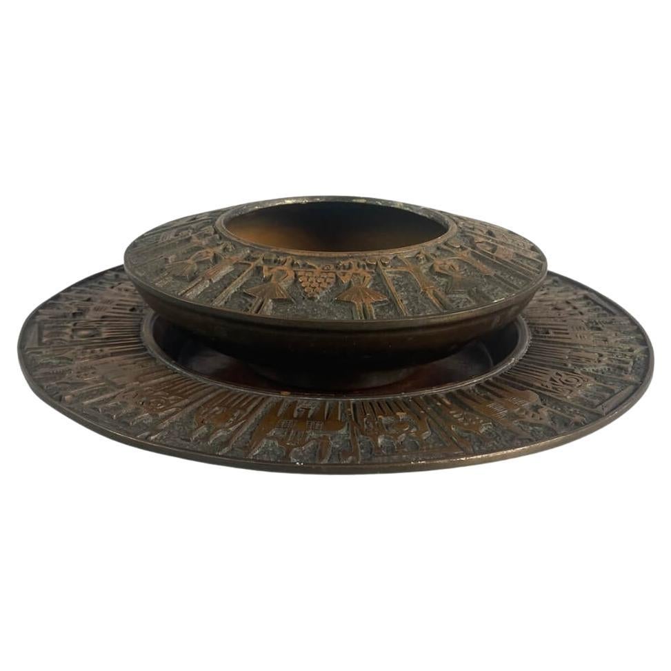 Mid-century two-piece copper art table bowls For Sale