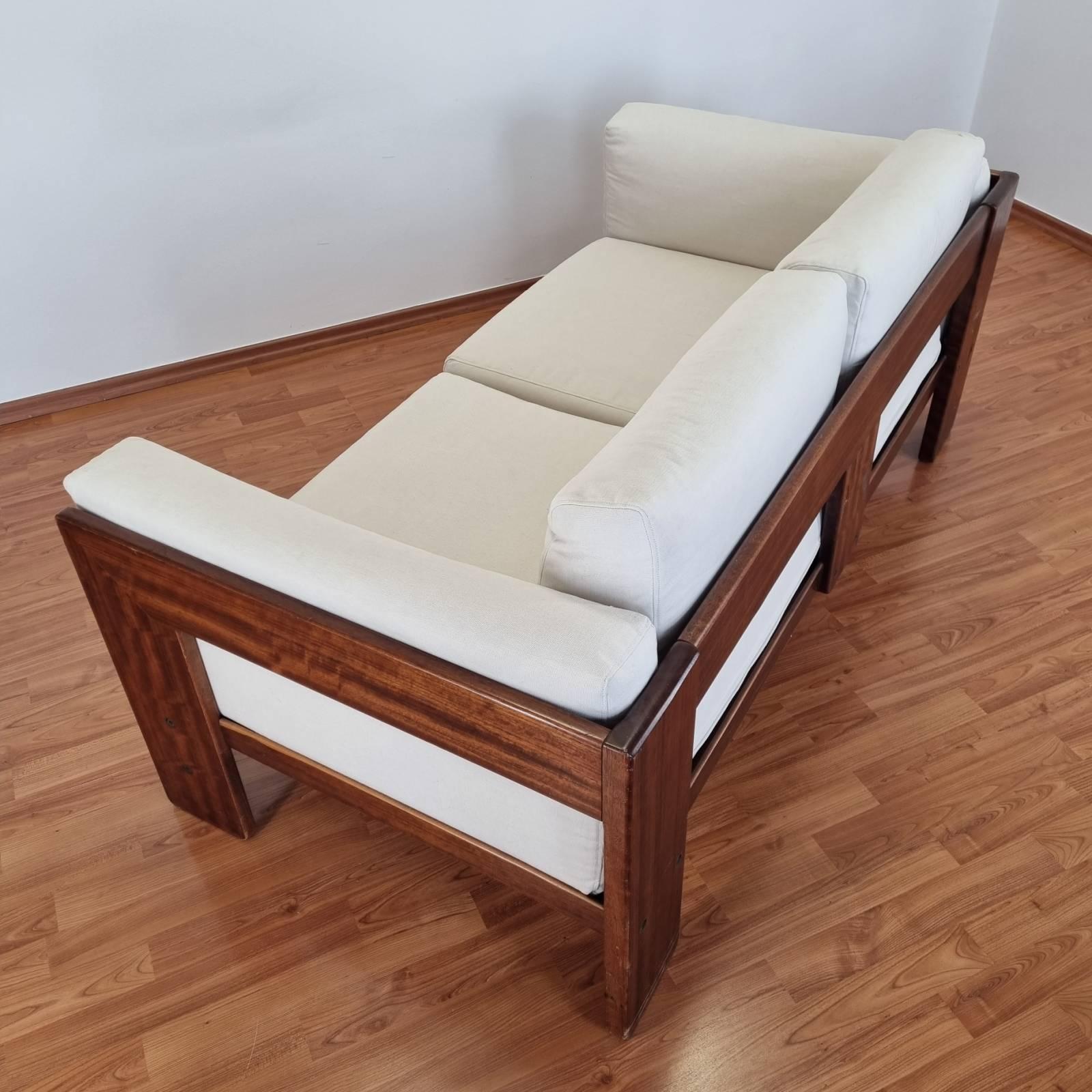 Midcentury Two Seat Sofa Bastiano, Afra Tobia Scarpa Design, Gavina, Italy 70s 2