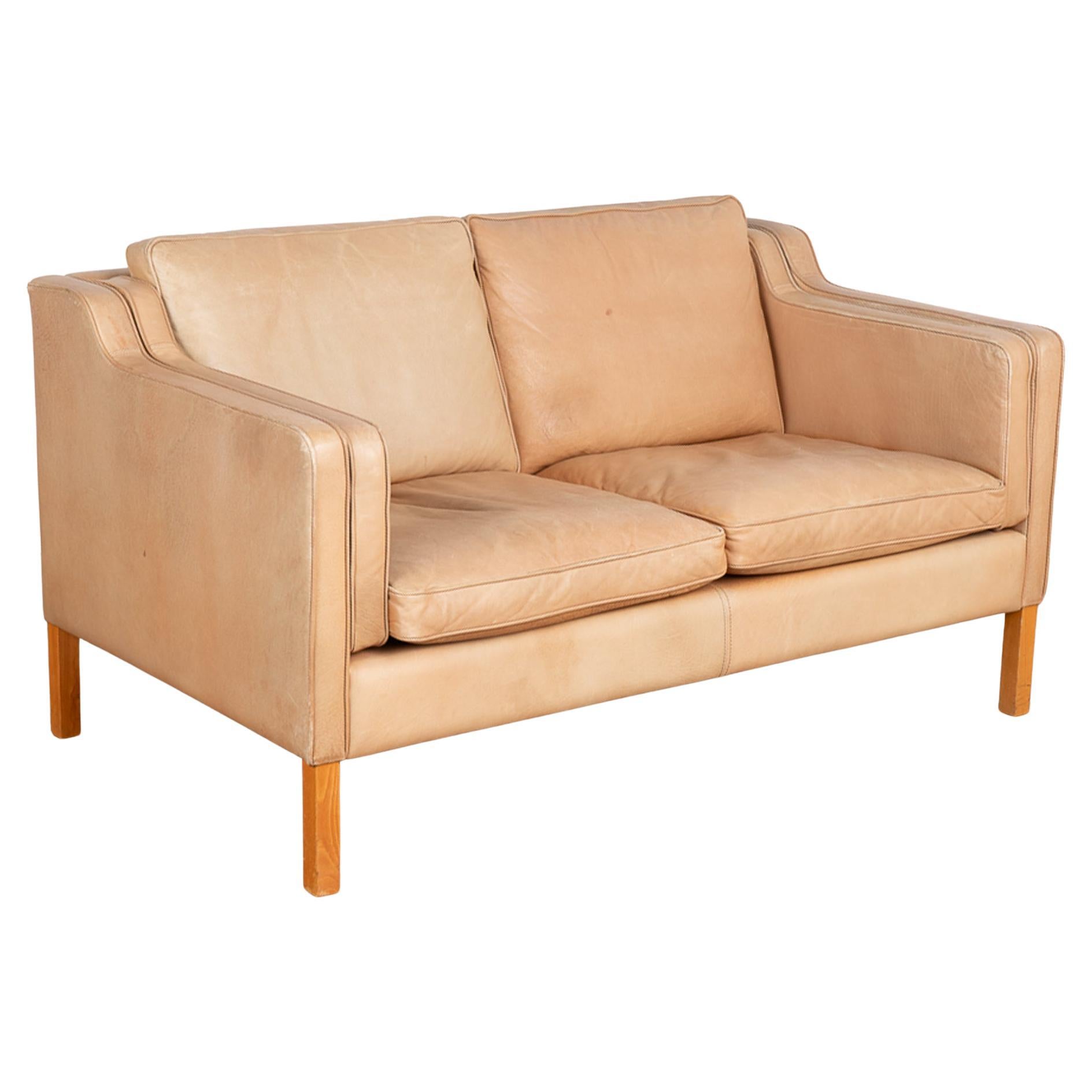 Mid Century Two Seat Sofa Loveseat by Stouby of Denmark, circa 1960-70