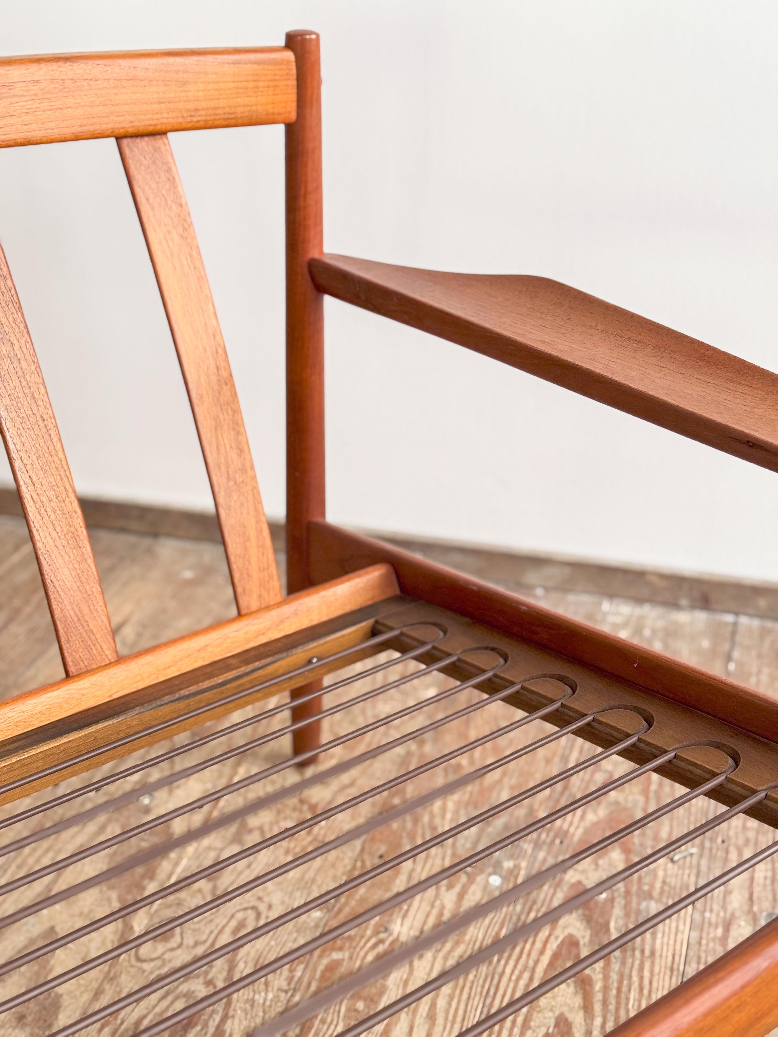 Mid-Century Two-Seat Sofa, Teak Couch by Arne Vodder, Glostrup For Sale 6