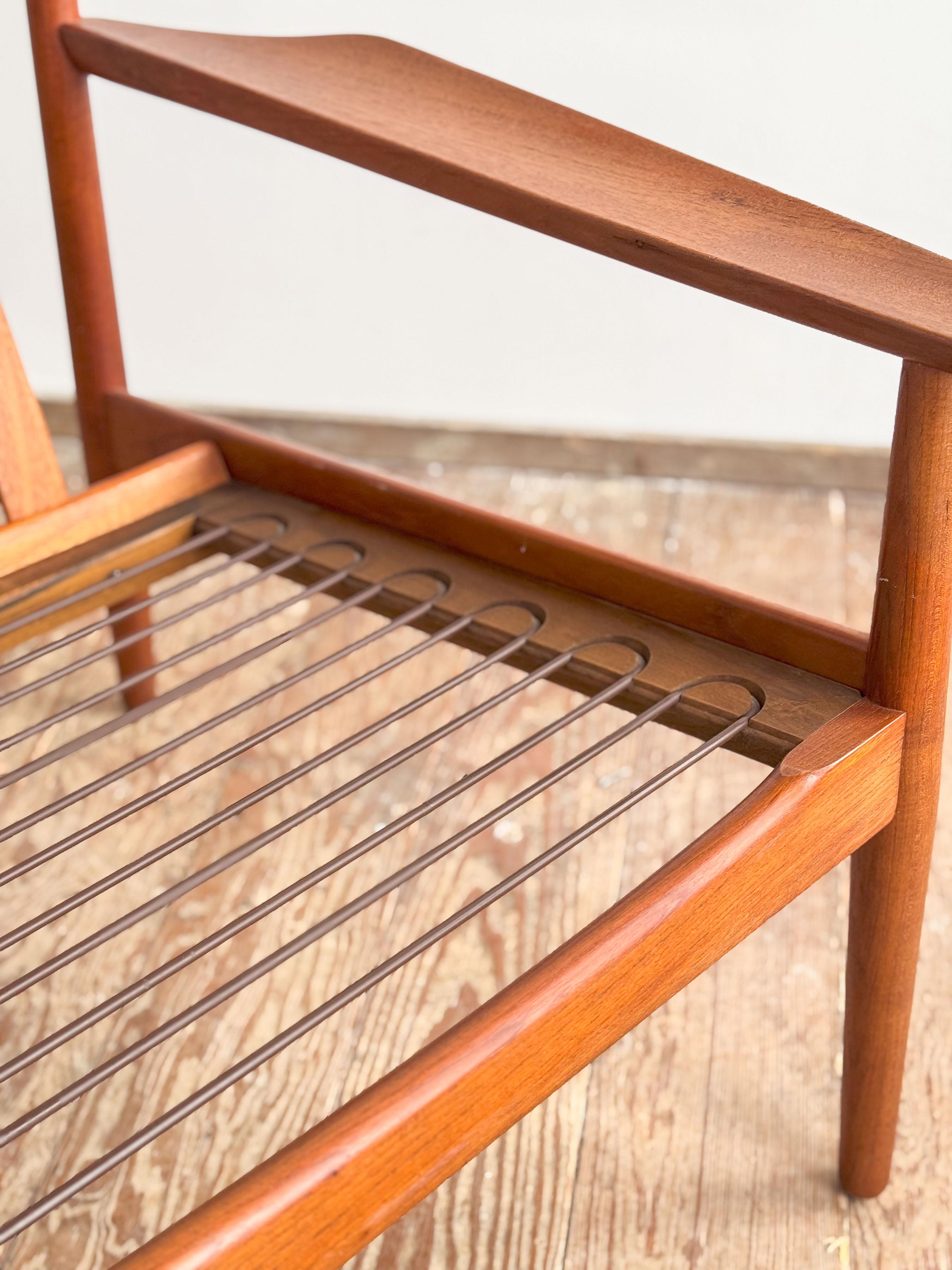 Mid-Century Two-Seat Sofa, Teak Couch by Arne Vodder, Glostrup For Sale 7