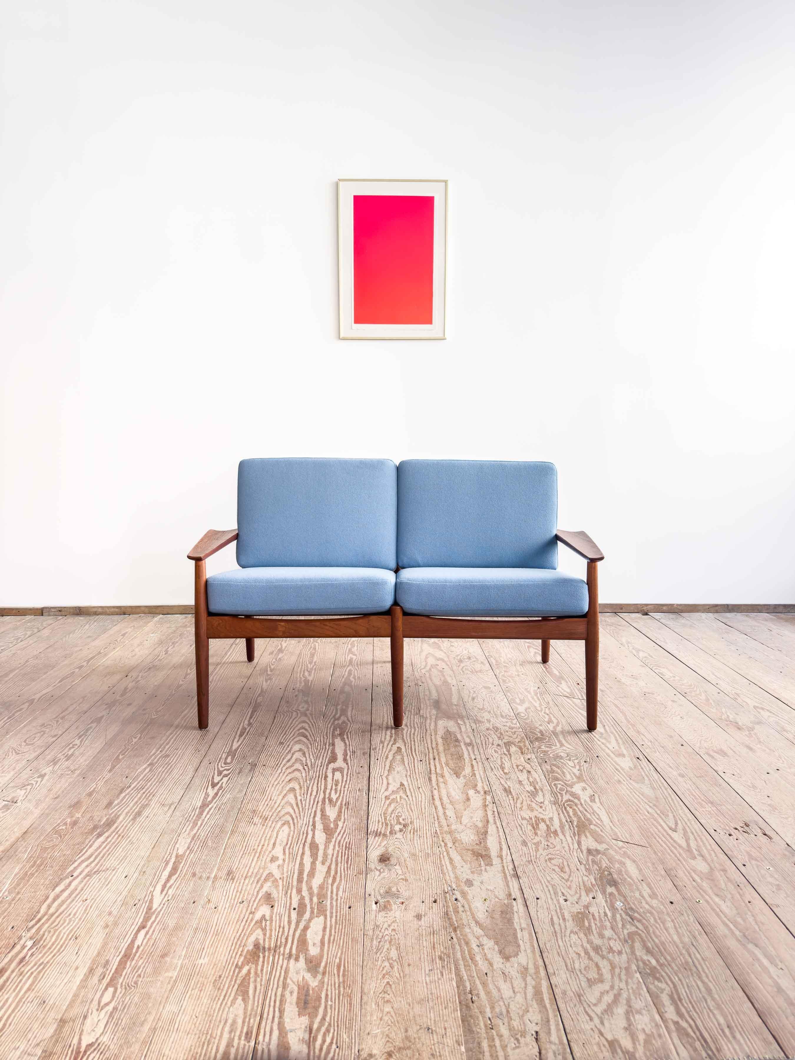 Mid-Century Modern Mid-Century Two-Seat Sofa, Teak Couch by Arne Vodder, Glostrup For Sale
