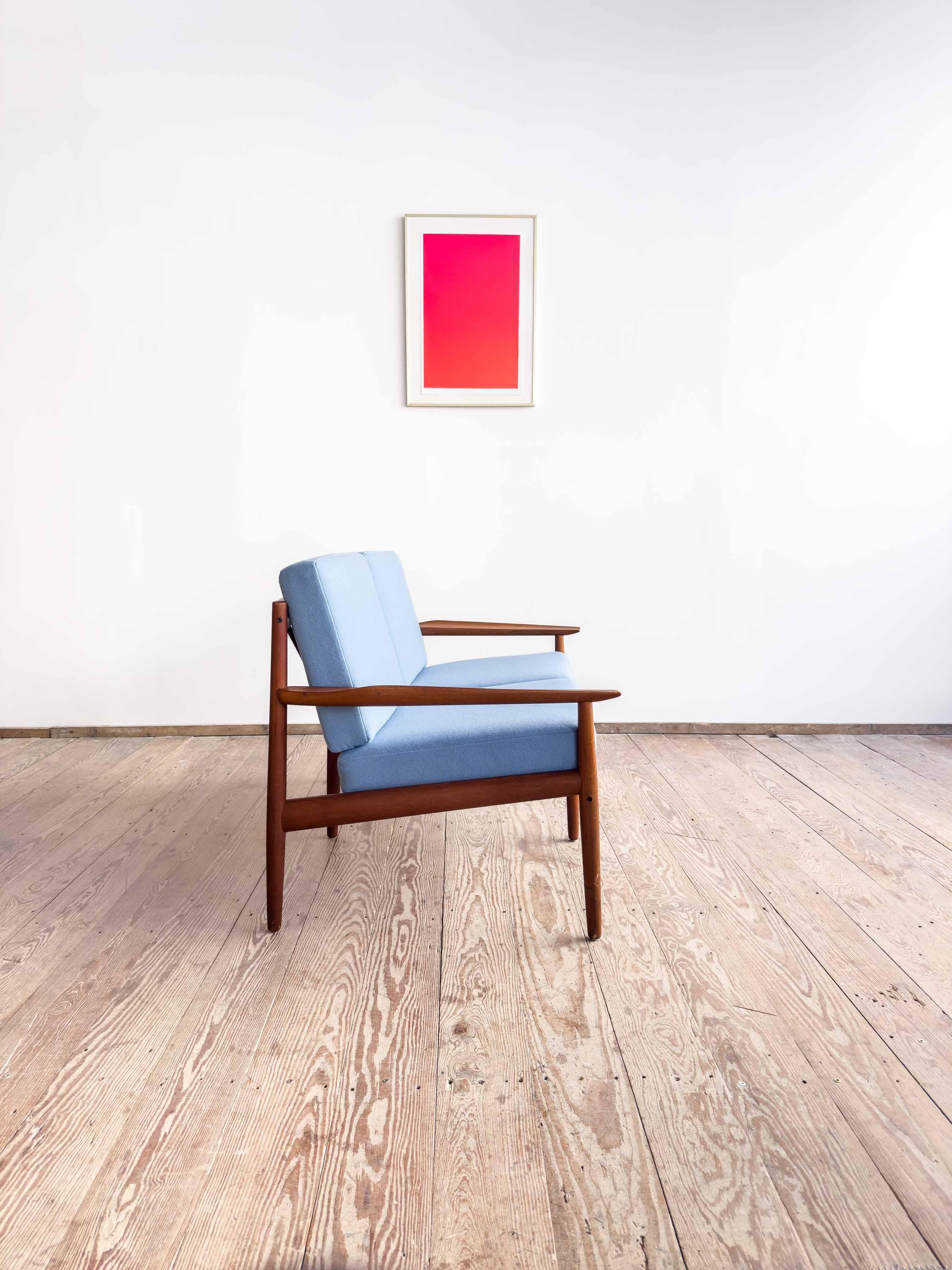 Hand-Carved Mid-Century Two-Seat Sofa, Teak Couch by Arne Vodder, Glostrup For Sale