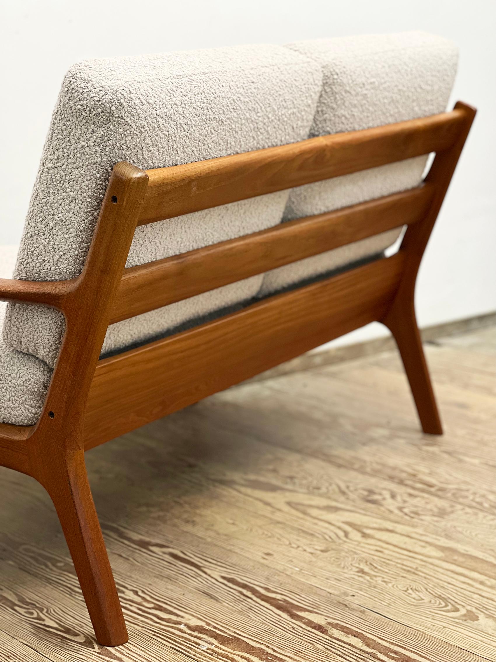 Mid-Century Two-Seat Sofa, Senator Series, Teak Couch by Ole Wanscher 7