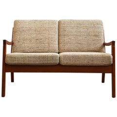 Mid Century Two-Seat Teak Sofa, Senator Series, Ole Wanscher for France and Son