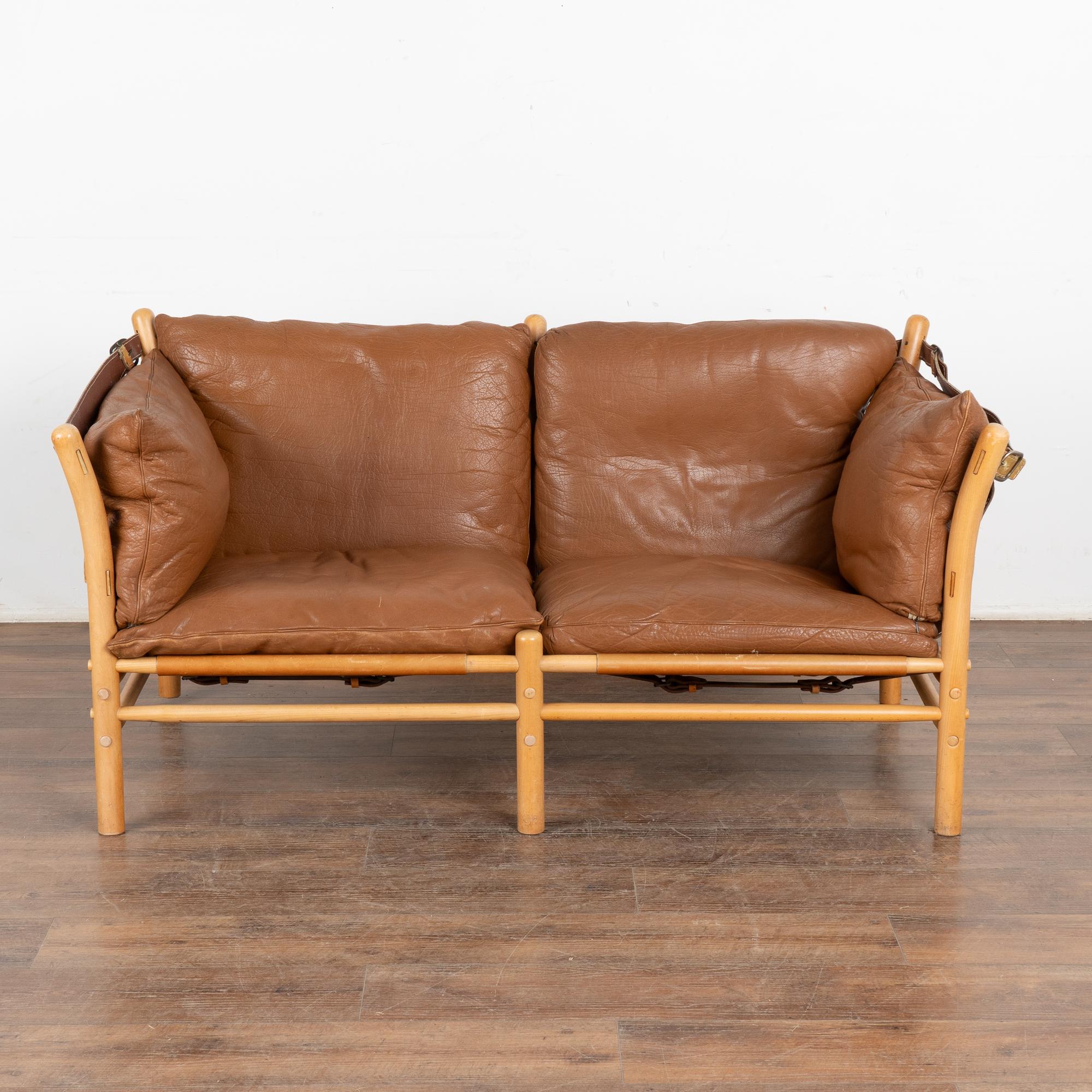 Mid-Century Modern Mid Century Two Seat Vintage Leather Sofa by Arne Norell, Sweden