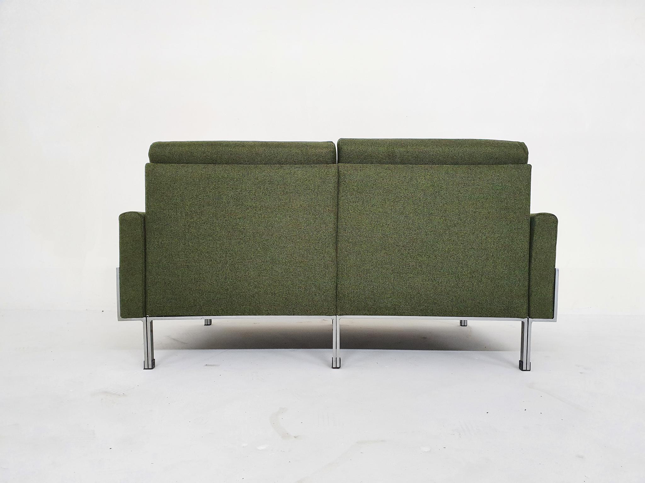 Metal Mid-Century Two-Seater, Attrb. to Florence Knoll, 1950's For Sale
