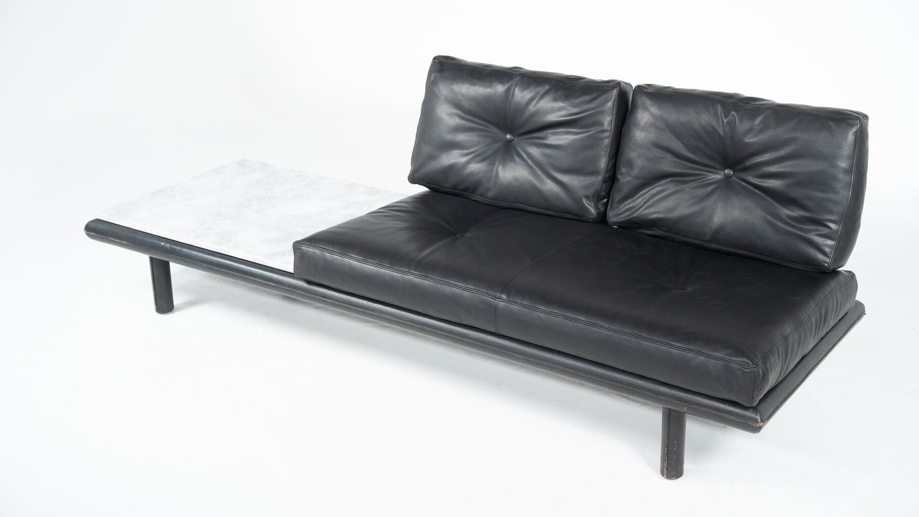 Leather Mid-Century Two-Seater Sofa by Franz Köttgen for Kill International, 1960s For Sale
