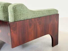 Mid-Century Two Seater Sofa Oriolo by Claudio Salocchi for Sormani Wood
