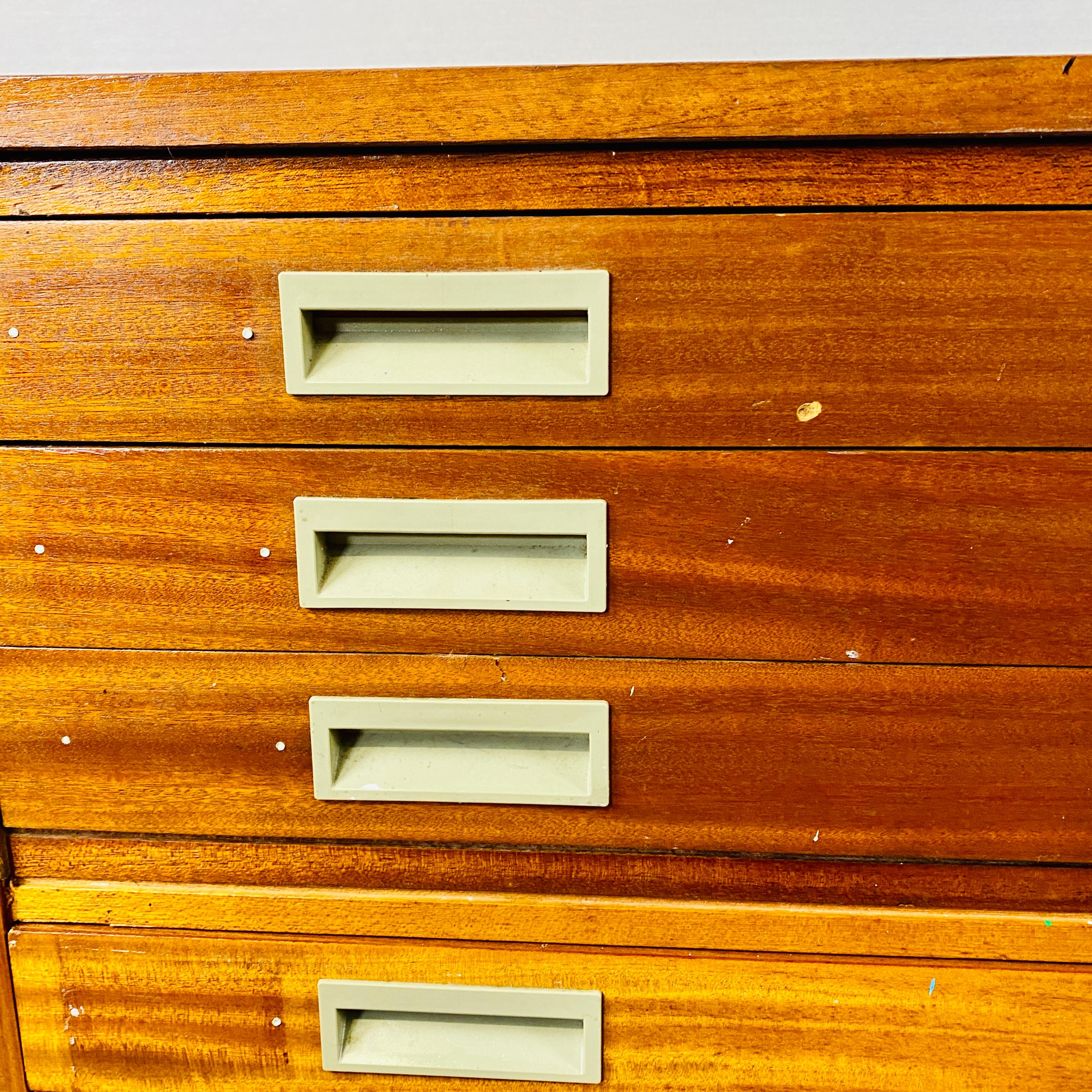 British Mid Century Two-Tier Architects Plan Chest by Abbess, 1960s