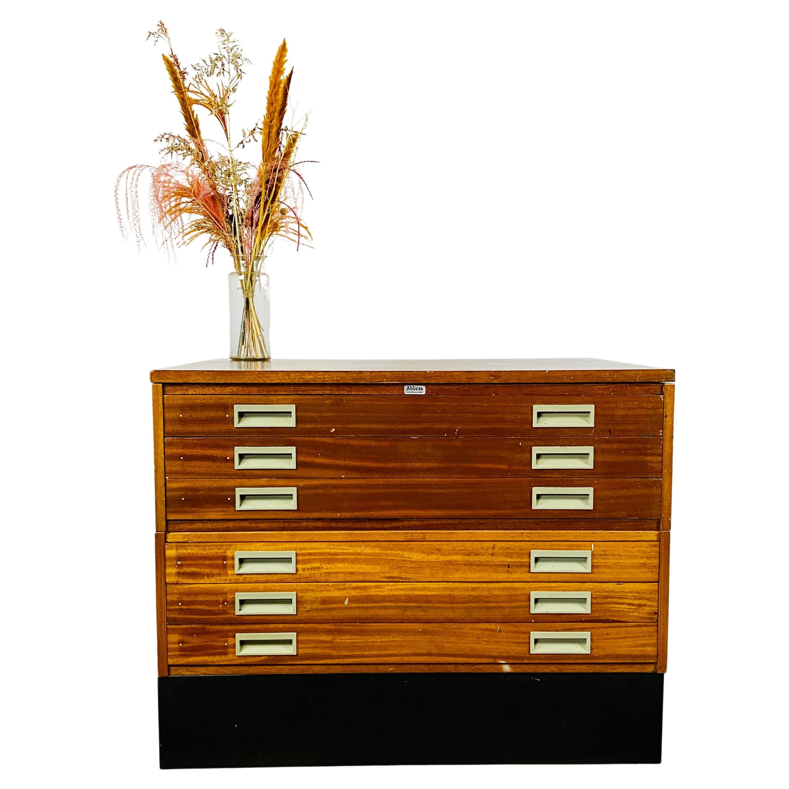 Mid Century Two-Tier Architects Plan Chest by Abbess, 1960s